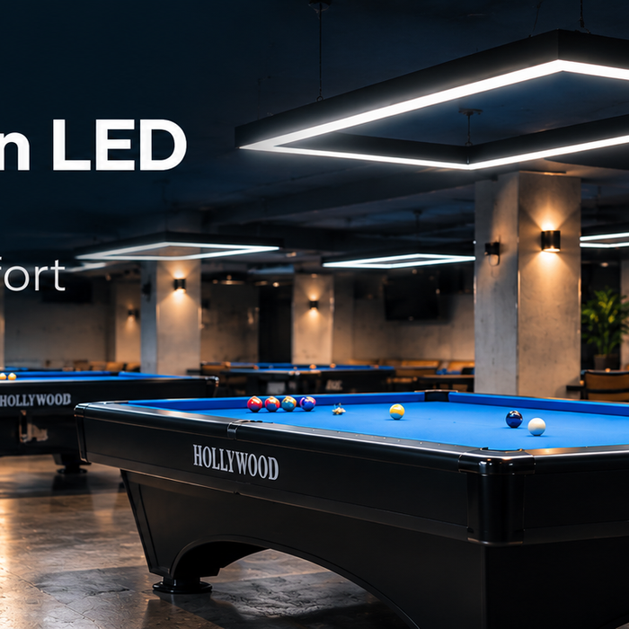 Iluminación LED en el billar: precisión y confort