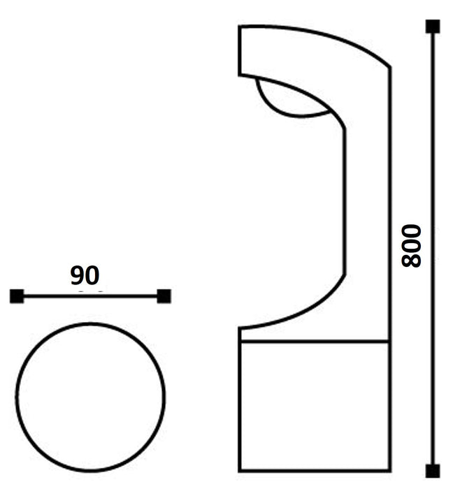 Luminaria tipo sendera de exterior LED - GL15603