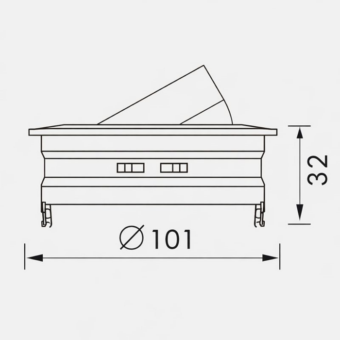 Luminaria tipo ojo de buey GU10 LED - 6058-G
