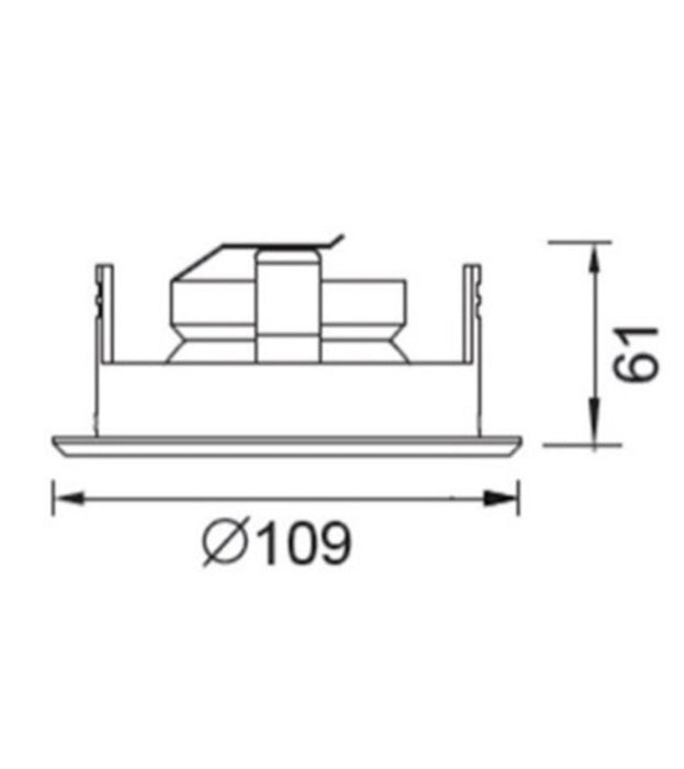 Luminaria tipo ojo de buey GU10 LED - 6103-G