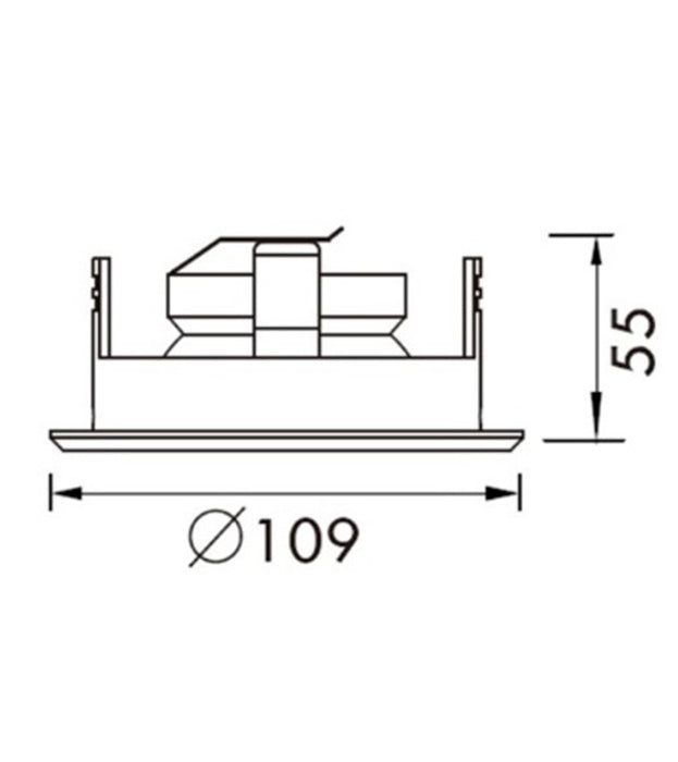 Luminaria tipo ojo de buey GU10 LED - 6104-B