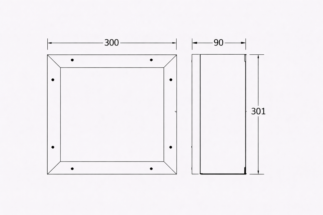 Luminaria tipo interior - MORFEO 30X30 (BLINDADA)
