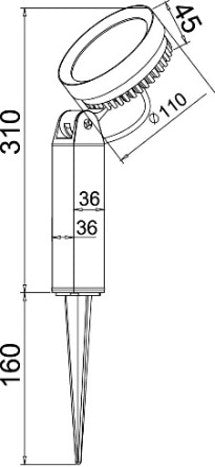 Luminaria tipo estaca de exterior LED - FL8519