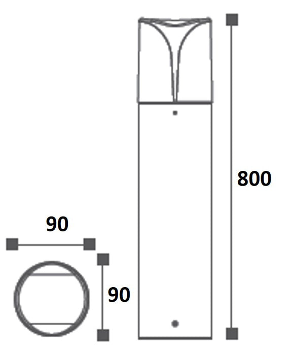 Luminaria tipo sendera de exterior LED - GL18303