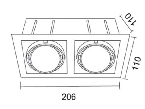 Luminaria tipo Kardan GU10 LED - KT16E2