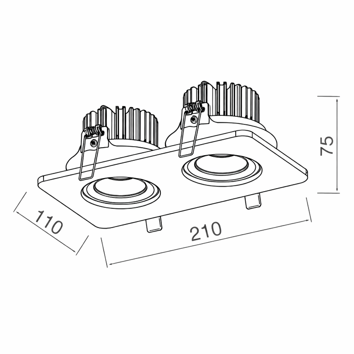 Luminaria tipo Kardan LED - KT6560-2