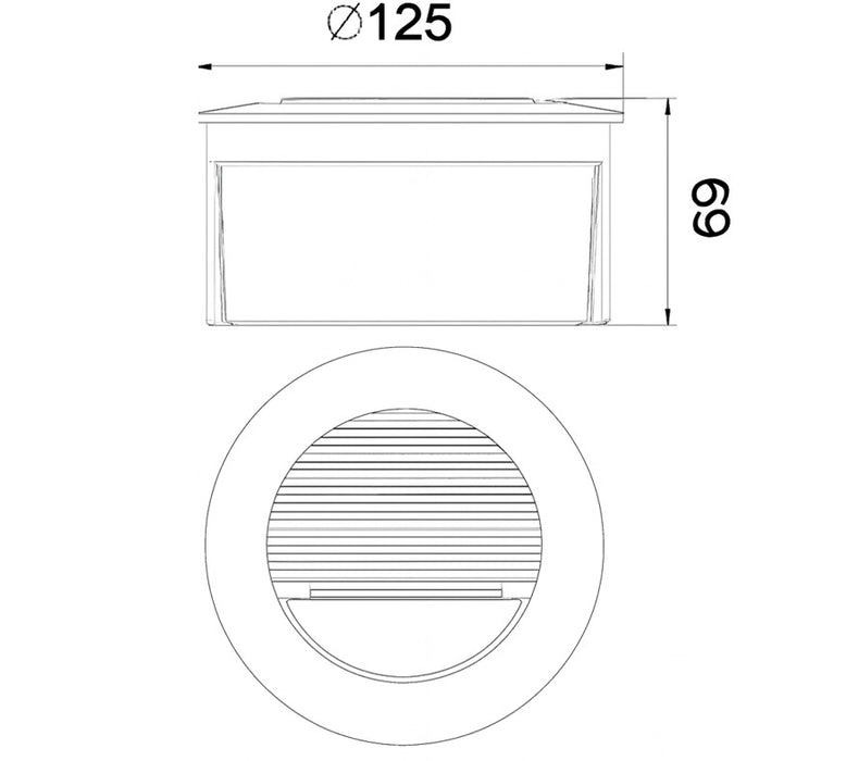 Luminaria tipo Step Light redonda LED - KT531