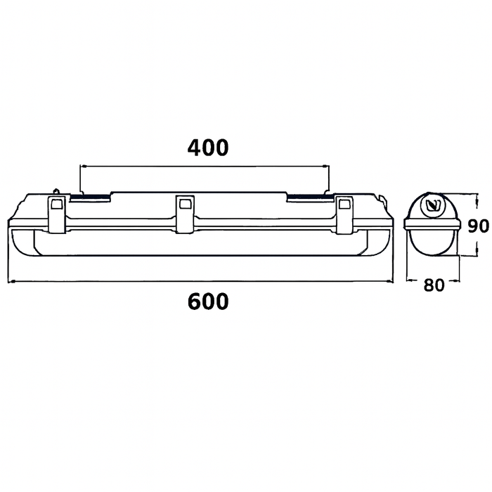 Luminaria tipo Hermética LED - V17