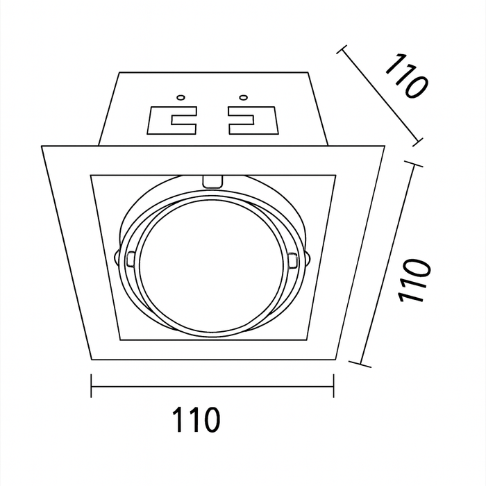 Luminaria tipo Kardan GU10 LED - KT16E1