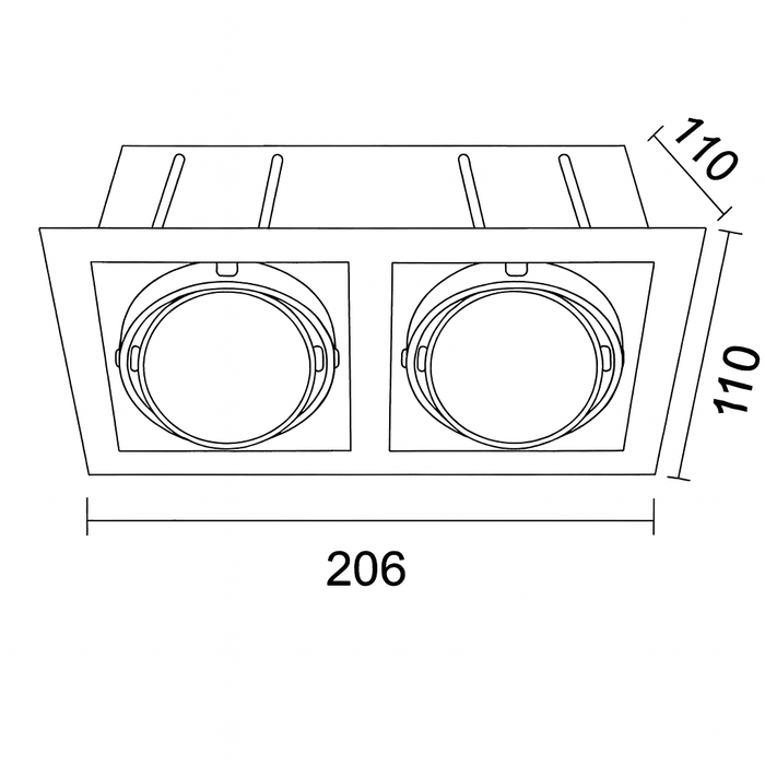 Luminaria tipo Kardan GU10 LED - KT16E2