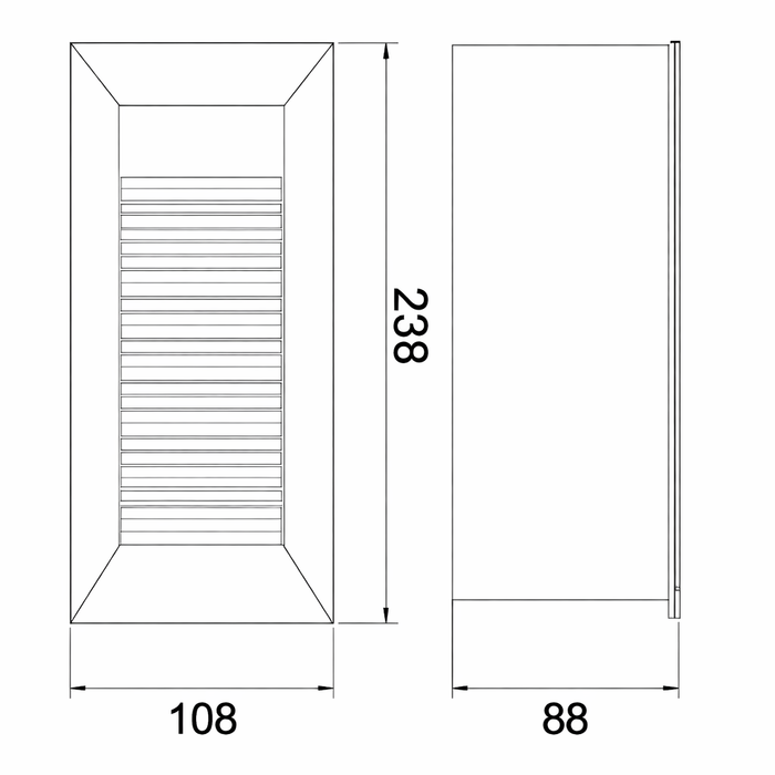 Luminaria tipo Step Light rectangular LED - KT537