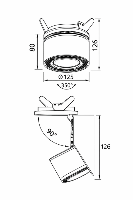 Luminaria tipo aplique Downlight LED - KT6566