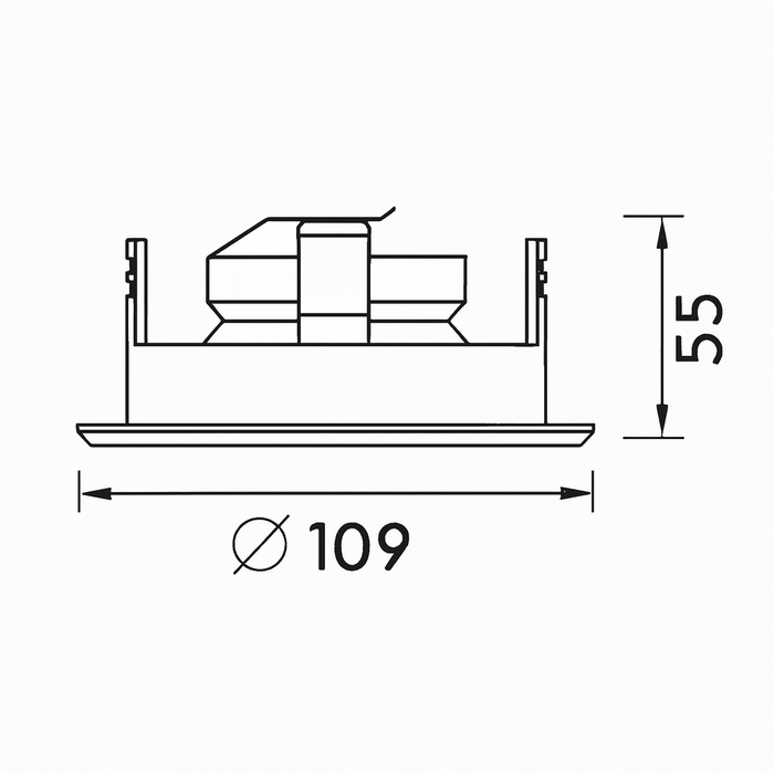Luminaria tipo ojo de buey GU10 LED - 6104-B