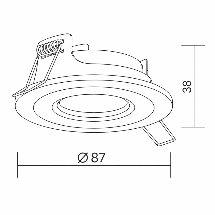 Luminaria tipo ojo de buey GU10 LED - 6170A-G