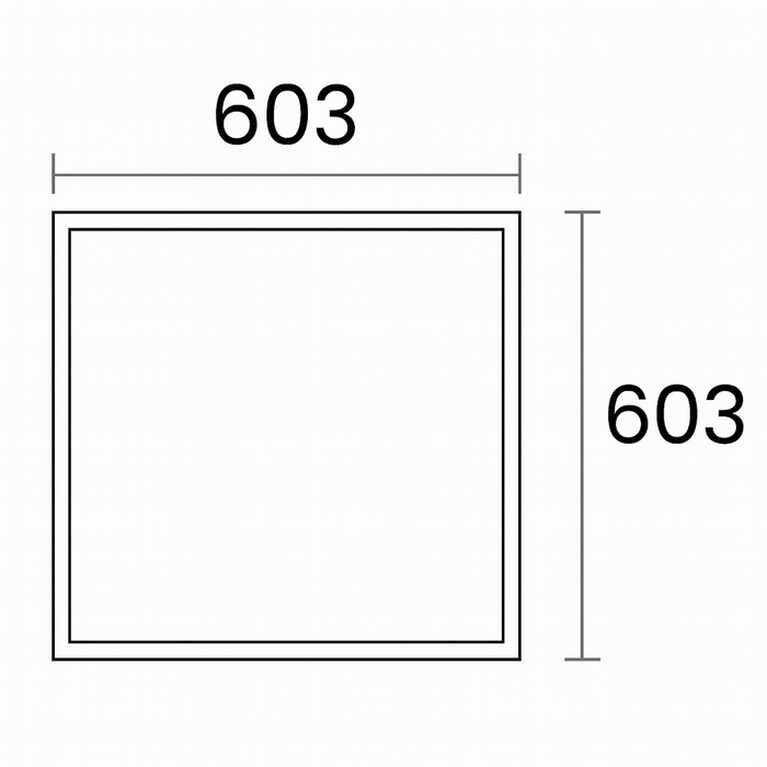 Luminaria tipo panel LED - PLED36-60X60
