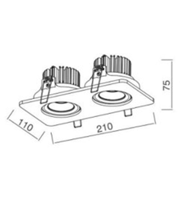 Luminaria tipo Kardan LED - KT6560-2