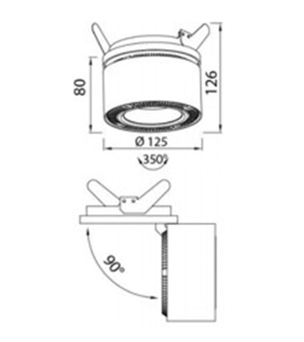 Luminaria tipo aplique Downlight LED - KT6566